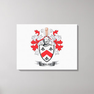 Walsh-Coat-of-Arms Canvas Print