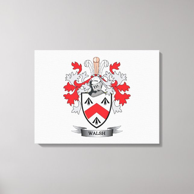 Walsh-Coat-of-Arms Canvas Print (Front)