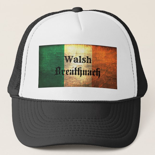 Walsh Irish Flag Trucker Hat (Front)