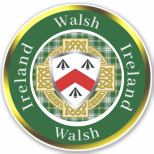 Walsh Irish Shield/Celtic Cross Personalized