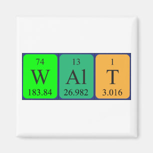 Walt periodic table name magnet