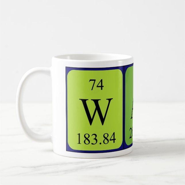 Walt periodic table name mug (Left)