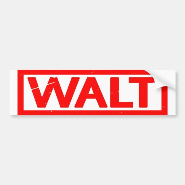 Walt Stamp Bumper Sticker (Front)