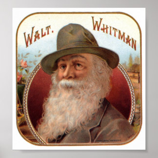 Walt Whitman Cigar Label Poster