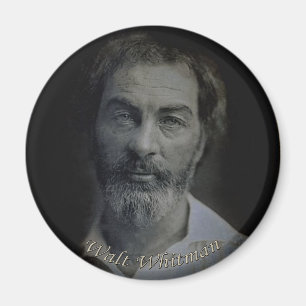 Walt Whitman Hand-Tinted Portrait, Age 35 Magnet