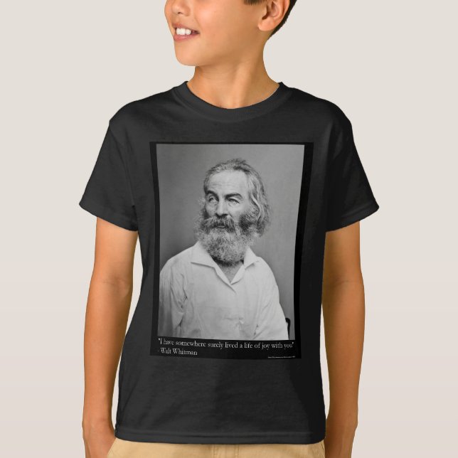 Walt Whitman Joy With You Love Quote Mugs Tees etc (Front)