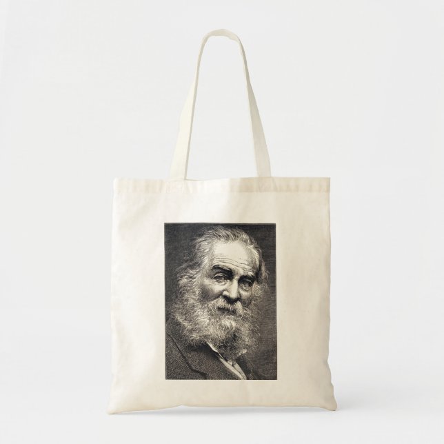 Walt Whitman Leaves of Grass Engraving Tote Bag (Front)