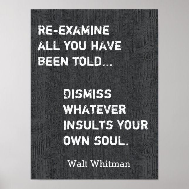 Walt Whitman Quote - Art print #2 (Front)