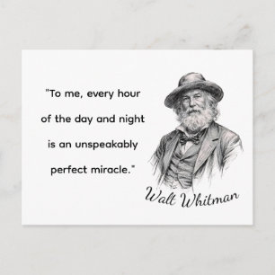 Walt Whitman Quotes For Life Postcard