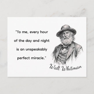 Walt Whitman Quotes For Life Postcard