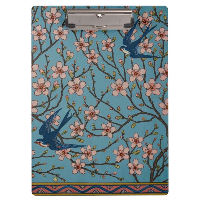 Walter Crane Almond Blossom & Swallow Clipboard (Front)