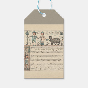 Walter Crane Baa Baa Black Sheep Nursery Rhyme Gift Tags