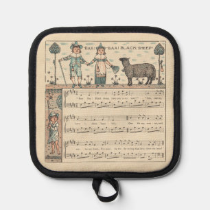 Walter Crane Baa Baa Black Sheep Nursery Rhyme Pot Holder