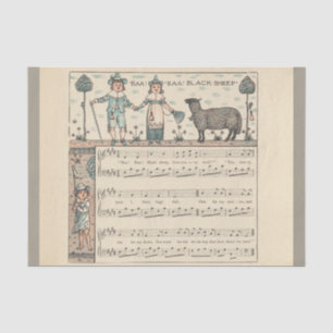 Walter Crane Baa Baa Black Sheep Nursery Rhyme  Tissue Paper