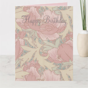 Walter Crane Flowers Birthday Card