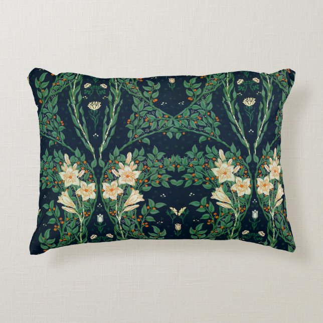 Walter Crane "Francesca" Botanical Decorative Cushion (Front)