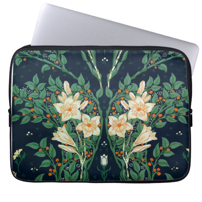 Walter Crane "Francesca" Botanical Laptop Sleeve (Front)