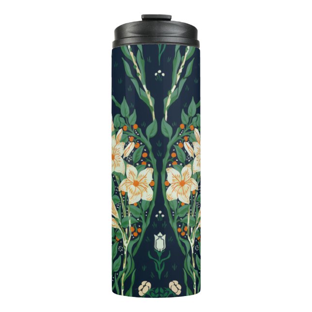 Walter Crane "Francesca" Botanical Thermal Tumbler (Front)