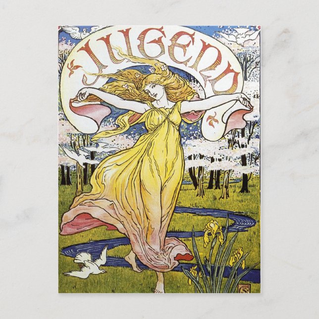 Walter Crane "Jugend" Art Nouveau Postcard (Front)