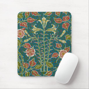 Walter Crane Lily and Rose Flower Design Mouse Pad