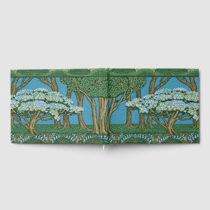 Walter Crane May Tree Wallpaper Green Blue Guest Book