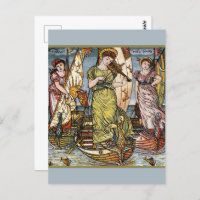 Walter Crane Ships,Graceful Ladies,Art Nouveau