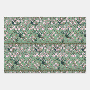 Walter Crane Swallows and Almonds Wrapping Paper Sheet