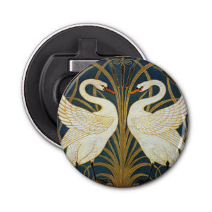 Walter Crane - Swan, Rush And Iris Art Nouveau Bottle Opener