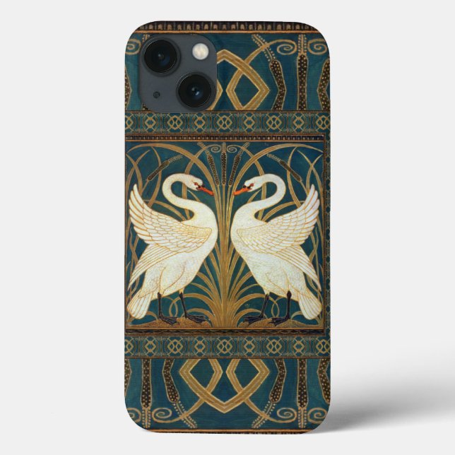Walter Crane Swan, Rush And Iris Art Nouveau Case-Mate iPhone Case (Back)