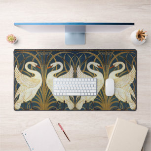Walter Crane - Swan, Rush And Iris Art Nouveau Desk Mat