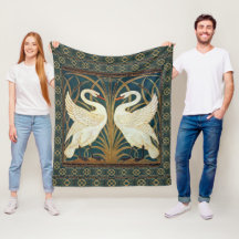 Walter Crane Swan, Rush And Iris Art Nouveau 