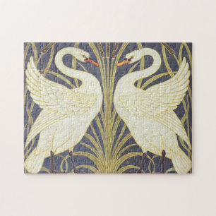 Walter Crane Swan, Rush And Iris Art Nouveau Jigsaw Puzzle