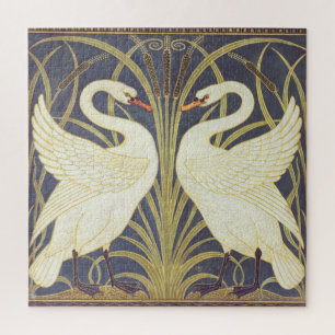 Walter Crane Swan, Rush And Iris Art Nouveau Jigsaw Puzzle