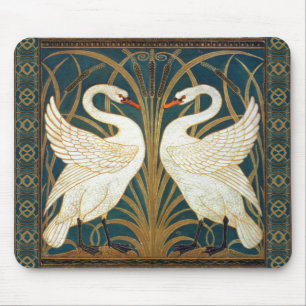 Walter Crane Swan, Rush And Iris Art Nouveau Mouse Pad