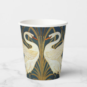 Walter Crane - Swan, Rush And Iris Art Nouveau Paper Cups
