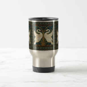 Walter Crane Swan, Rush And Iris Art Nouveau Travel Mug