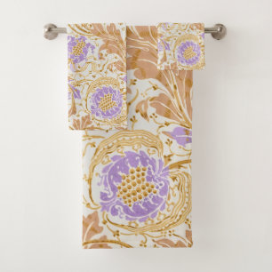Walter Crane Teazle & Pomegranate Art Nouveau Bath Towel Set