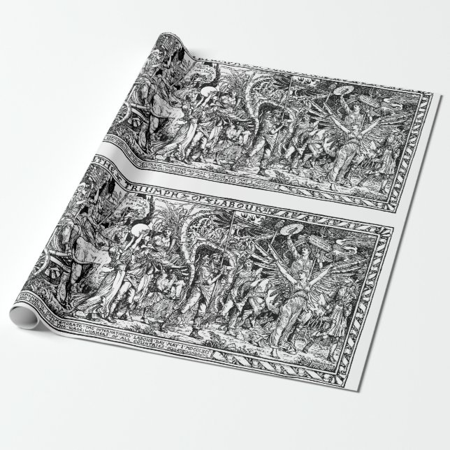 Walter Crane Triumph of Labor Wrapping Paper (Unrolled)