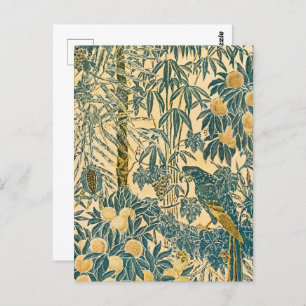 Walter Crane - Vintage Art Nouveau Macaw Pattern Postcard