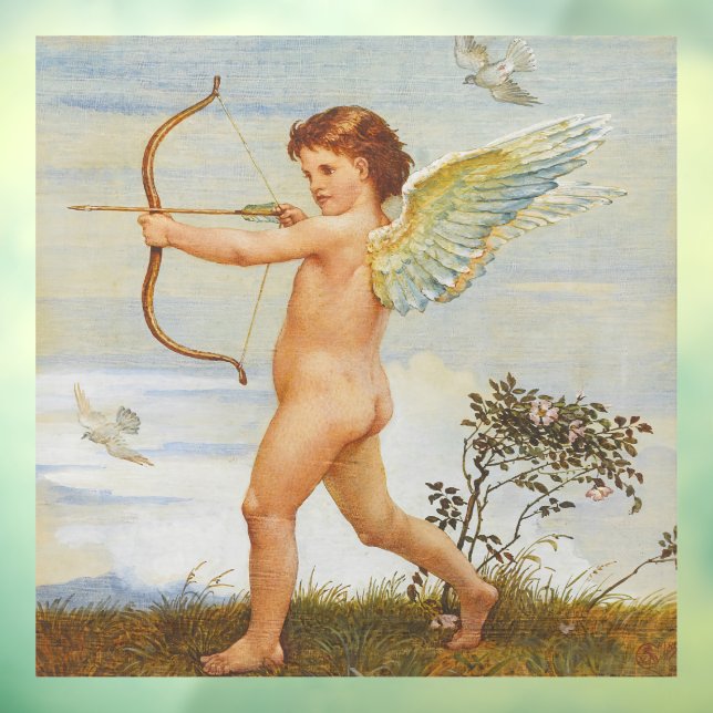 Walter Crane Vintage Cupid with Bow Art (Sheet 3)