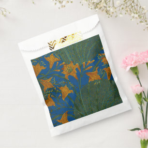 Walter Crane Vintage Day Lily Floral Pattern Favour Bags