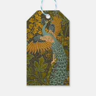 Walter Crane - Vintage Fig and Peacock Pattern Gift Tags
