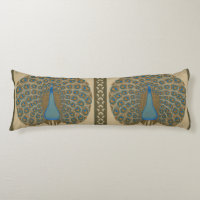 Walter Crane Vintage Gold Blue Peacock Art