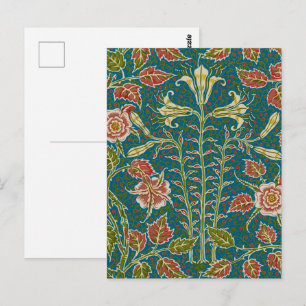 Walter Crane Vintage Lily and Rose Floral Postcard