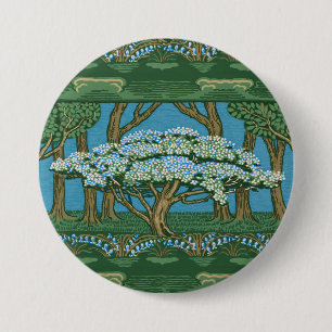 Walter Crane Vintage May Tree Forest Wallpaper 7.5 Cm Round Badge