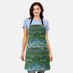 Walter Crane Vintage May Tree Forest Wallpaper Apron