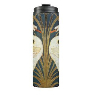 Walter Crane Vintage Swan and Iris Art Nouveau Thermal Tumbler