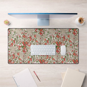 Walter Crane White Cockatoo Red Pomegranate Art Desk Mat
