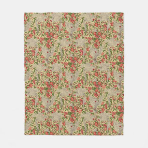Walter Crane White Cockatoo Red Pomegranate Art Fleece Blanket