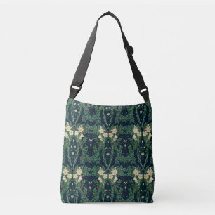 Walter Crane White Lily-Blue Back Crossbody Bag